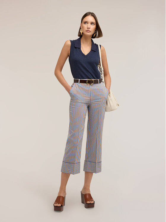 Motivi Motivi Pantaloni di tessuto P01MQ004615N0S1 Turchese Cropp Fit