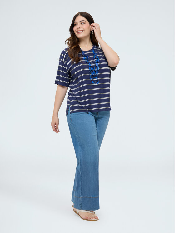 Fiorella Rubino Fiorella Rubino T-Shirt G014L009536N0Z4 Niebieski Boxy Fit