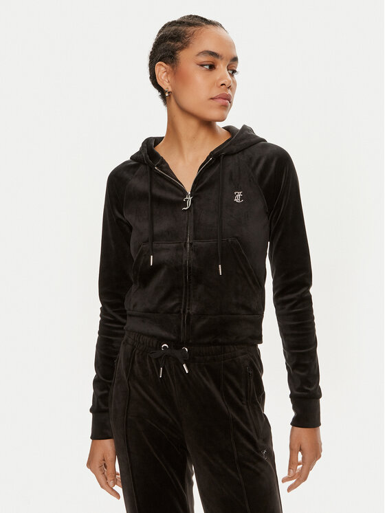 Juicy Couture Juicy Couture Majica dugih rukava Madison JCWA122001 Crna Slim Fit