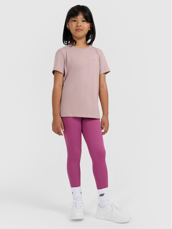 4F 4F T-Shirt BASIC+ Beżowy Oversize