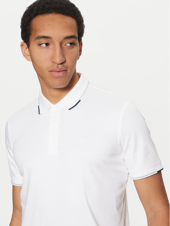 Calvin Klein Calvin Klein Тениска с яка и копчета K10K114130 Бял Regular Fit