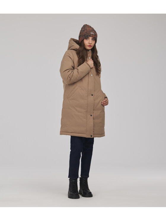 Lee Cooper Lee Cooper Kurtka zimowa MADELINE Brązowy Regular Fit