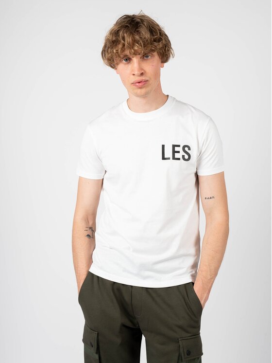 Les Hommes Les Hommes T-Shirt LF224300-0700-1009 | Grafic Print Λευκό Regular Fit