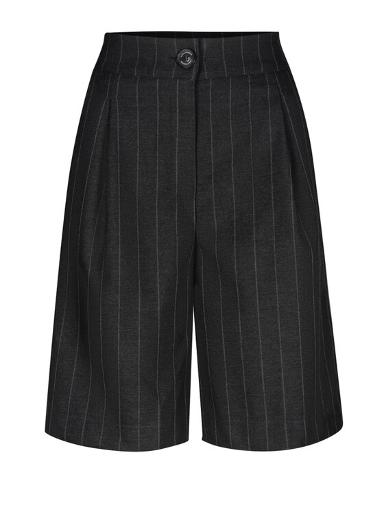 Laretaggio Laretaggio Szorty materiałowe Cella bermuda in dark grey Szary Oversize
