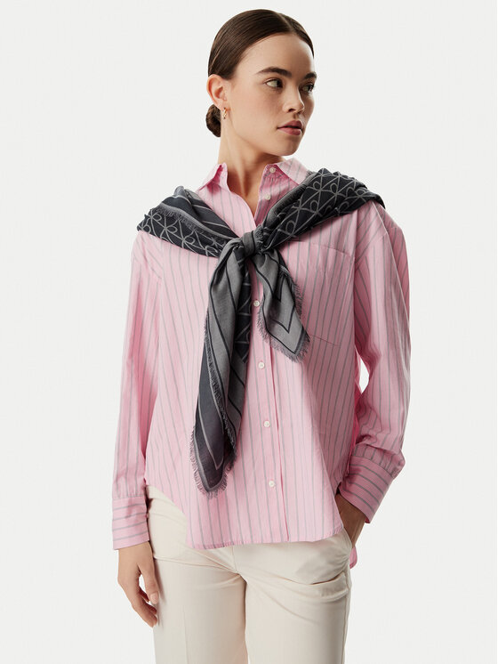 Calvin Klein Calvin Klein Marama Emblem Aop Jacquard Square Scarf LV04F8080G Crna