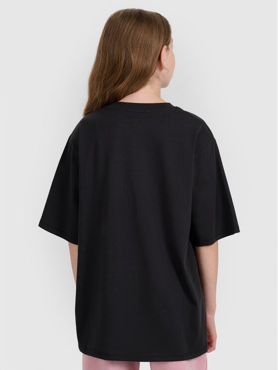 4F 4F T-Shirt 4FJRAW25TTSHF2936-20S Μαύρο Oversize
