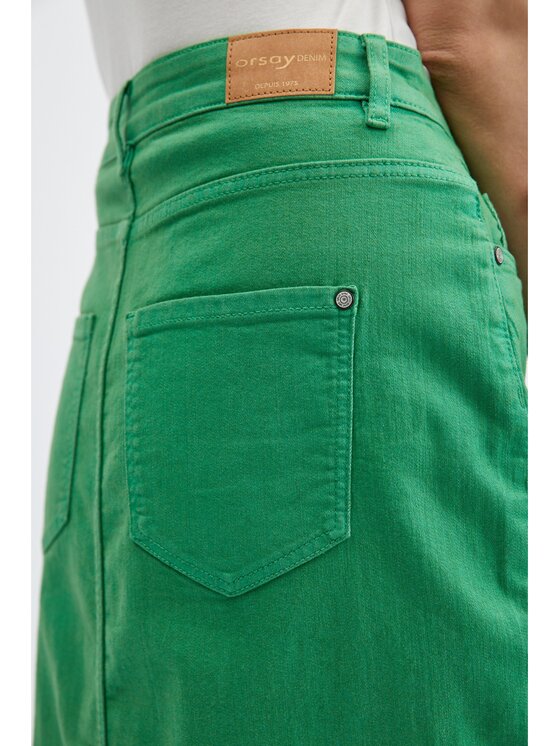 Orsay Orsay Spódnica jeansowa 710320865000__38 Zielony Regular Fit