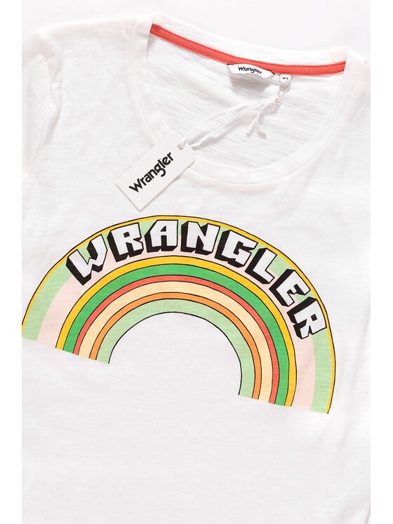 Wrangler Wrangler T-Shirt GRAPHIC TEE Biały Regular Fit