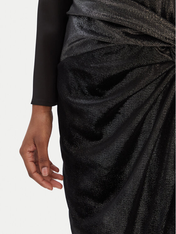 Rinascimento Rinascimento Спідниця-міді CFC0126525003 Чорний Slim Fit