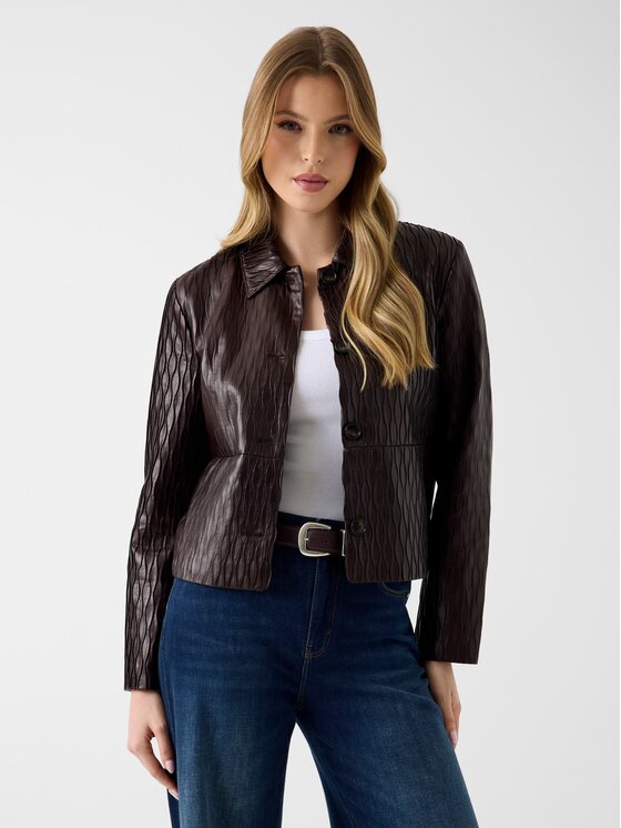 Guess Guess Bunda pro přechodné období 183776 Hnědá Classic Fit