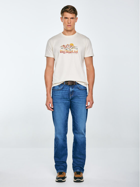 BIG STAR BIG STAR T-Shirt MIFER Kremowy Basic Fit