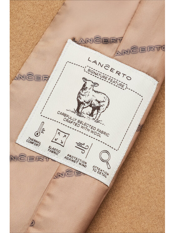 Lancerto Lancerto Płaszcz zimowy Fulvia PC073226000011 Brązowy Regular Fit