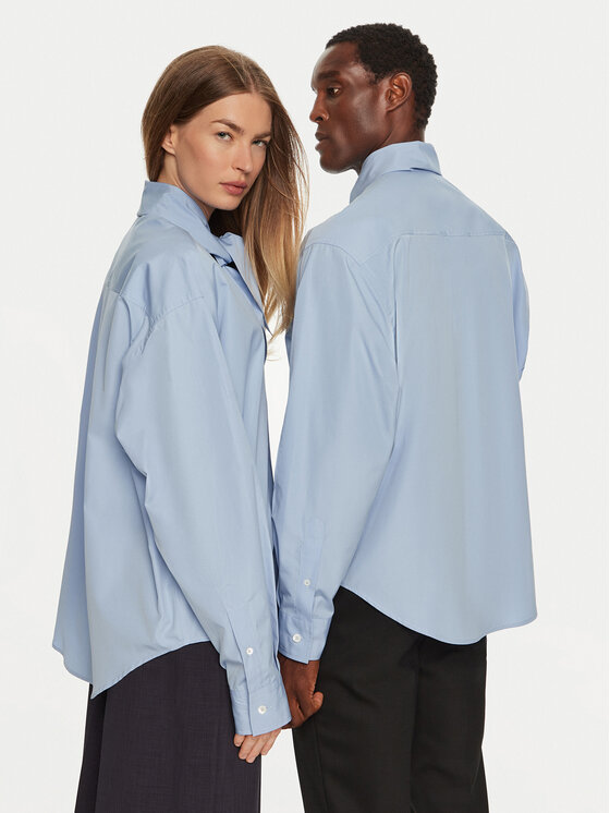 AMI Paris AMI Paris Marškiniai USH104CO0063 Mėlyna Regular Fit