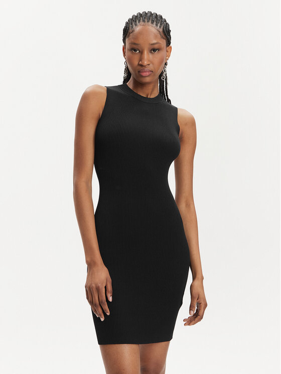 HUGO Hugo Kootud kleit Sepinny 50514297 Must Slim Fit