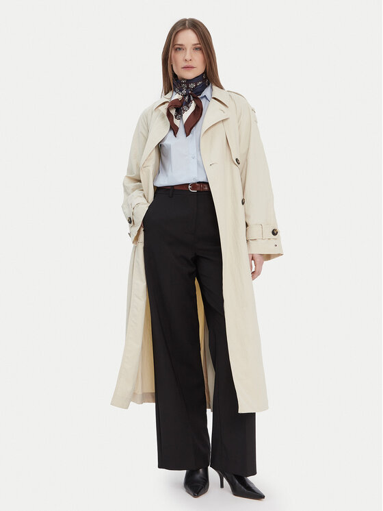 Tommy Hilfiger Tommy Hilfiger Trench WW0WW45632 Bež Oversize