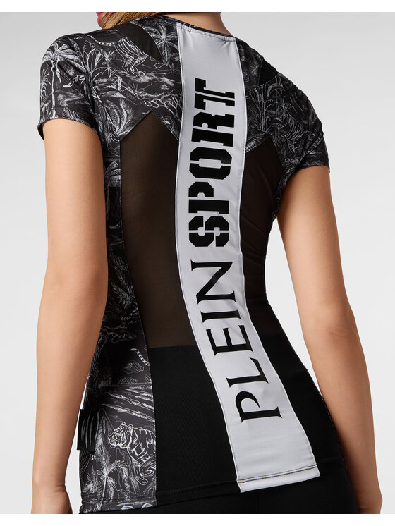 Plein Sport Plein Sport T-Shirt 14225 Czarny Skin Tight Fit