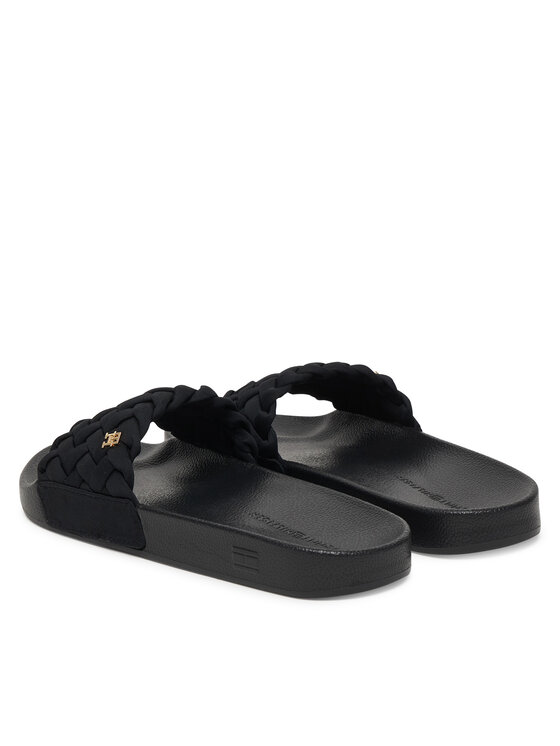 Tommy Hilfiger Tommy Hilfiger Nazouváky Th Braided Pool Slide FW0FW09203 Černá