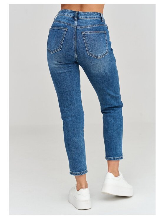 Makadamia Makadamia Jeansy C103 Niebieski Fitted Fit