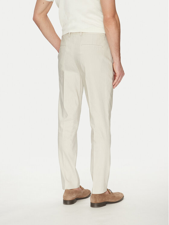 Calvin Klein Calvin Klein Kalhoty z materiálu K10K114400 Béžová Slim Fit