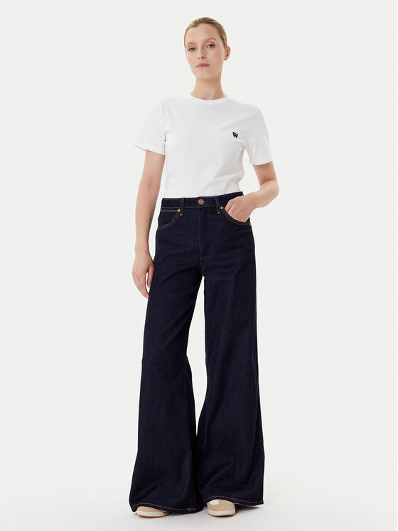 Wrangler Wrangler Majica Sign Off 112373024 Bela Slim Fit