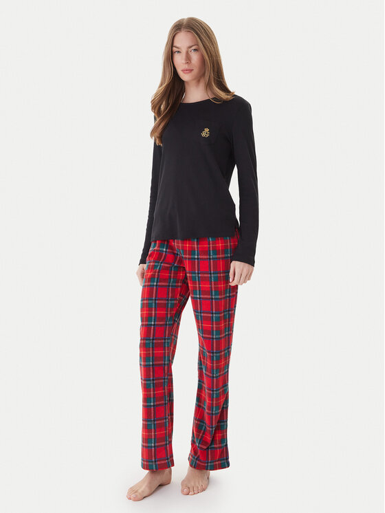 LAUREN RALPH LAUREN LAUREN RALPH LAUREN Pizsama ILN72458F Zöld Regular Fit