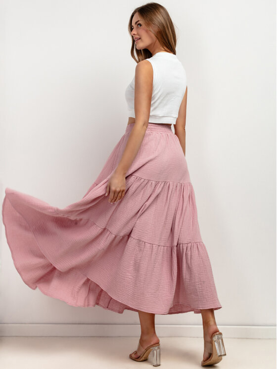 Tessita Tessita Spódnica T427/2/XL Różowy A-Line Fit