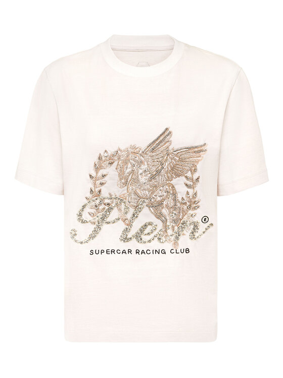 PHILIPP PLEIN PHILIPP PLEIN T-Shirt 22351 Biały Over Fit