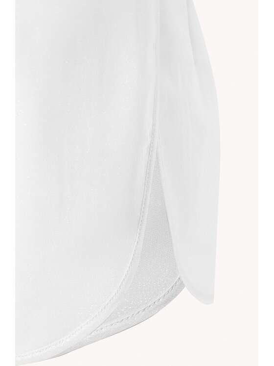 Epuzer Epuzer Szorty materiałowe Silk sheer lurex Biały Standard Fit