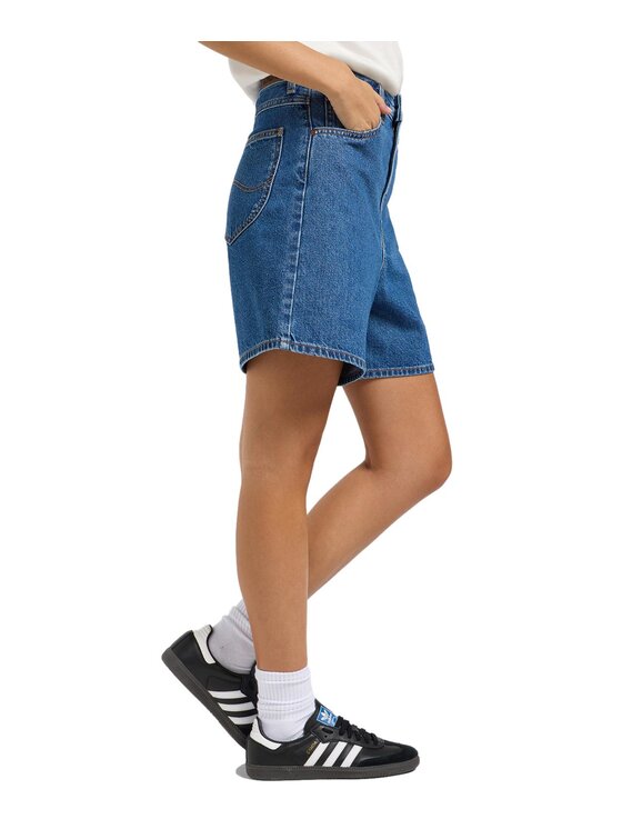 Lee Lee Szorty jeansowe 112363254 Niebieski Regular Fit