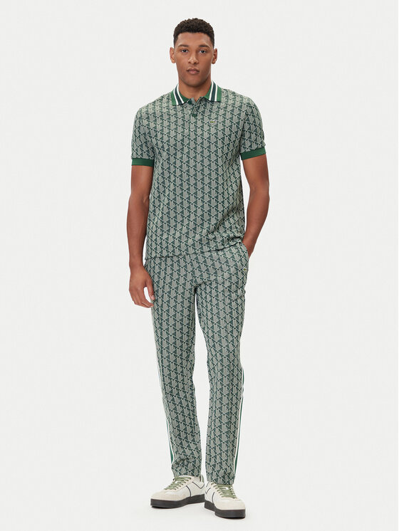 Lacoste Lacoste Spodnji del trenirke XH1440 Zelena Regular Fit
