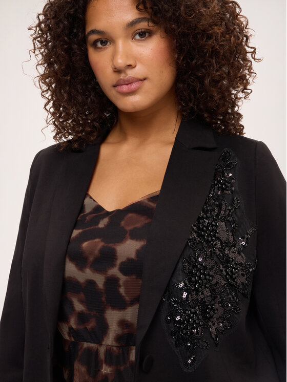 Fiorella Rubino Fiorella Rubino Marynarka Q060T000314N033 Czarny Regular Fit