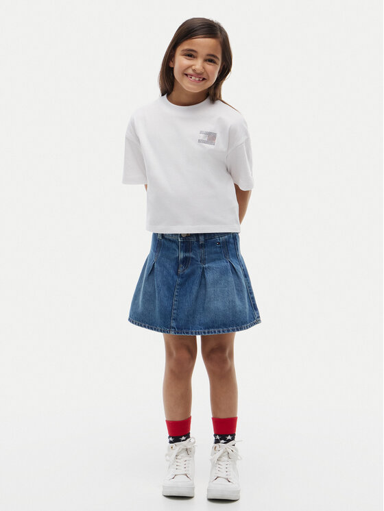 Tommy Hilfiger Tommy Hilfiger T-särk KG0KG09465 Valge Regular Fit