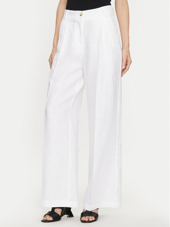 ViCOLO Bavlnené nohavice TB0793 Biela Regular Fit