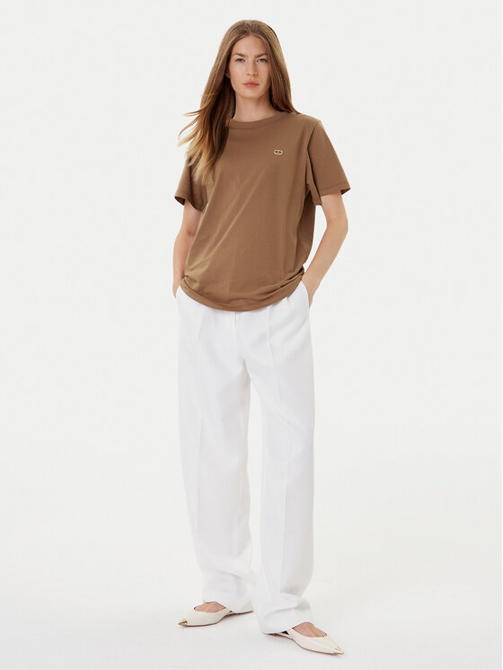 TWINSET TWINSET Футболка 252TP2057 Коричневий Loose Fit