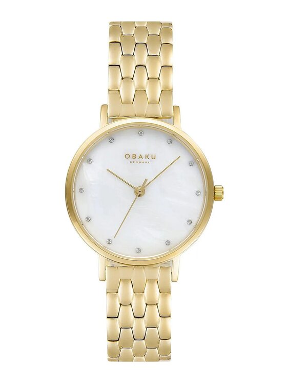 Obaku Obaku Zegarek V248LXGWSG Złoty