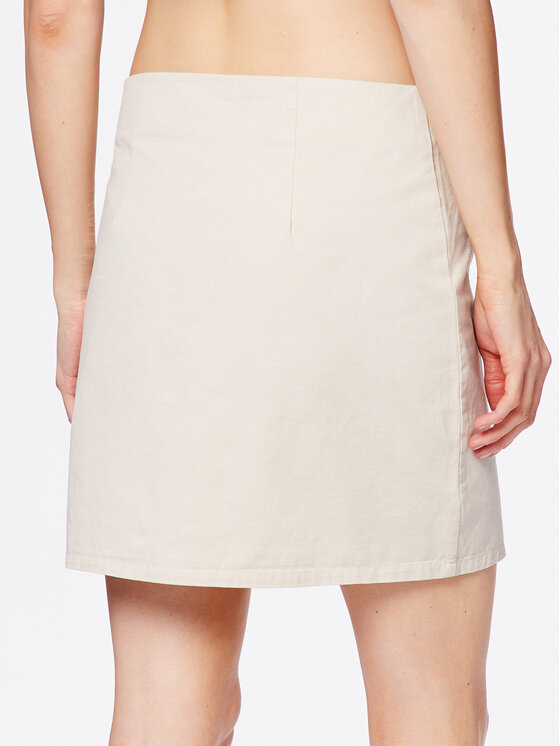 Moss Copenhagen Moss Copenhagen Mini suknja Cyrilla 17258 Écru Slim Fit