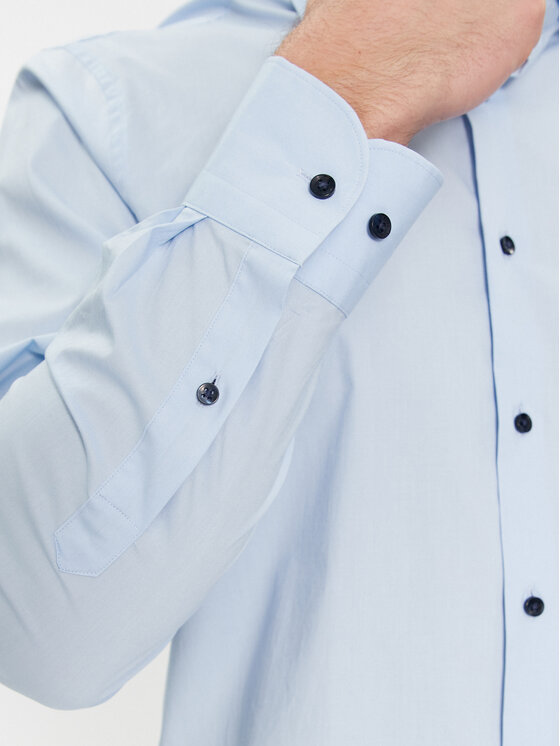 Tommy Hilfiger Tommy Hilfiger Hemd Cl Stretch Poplin Contrast Shirt MW0MW34259 Himmelblau Regular Fit