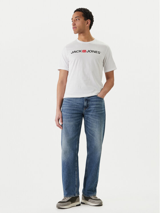 Jack & Jones Jack & Jones T-Shirt Corp Logo 12137126 Biały Slim Fit