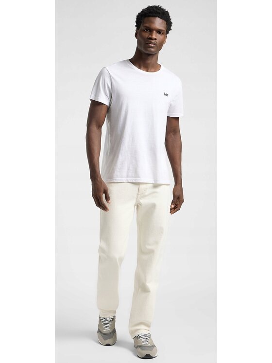 Lee Lee Jeansy West Biały Relaxed Fit