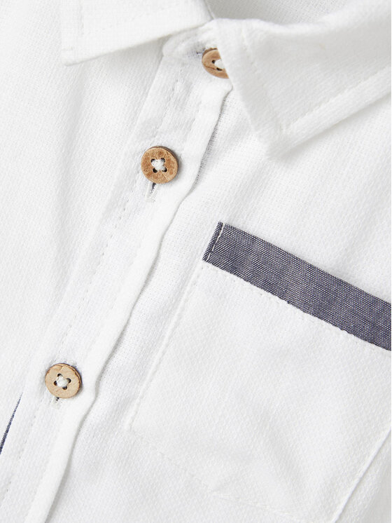 NAME IT NAME IT Koszula 13216655 Biały Regular Fit