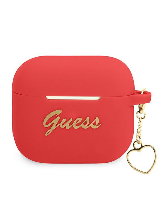 Guess Custodia Per AirPods 3 - Collezione Saffiano Script Metal, Rosa - CG Mobile (GUA3SASMP)