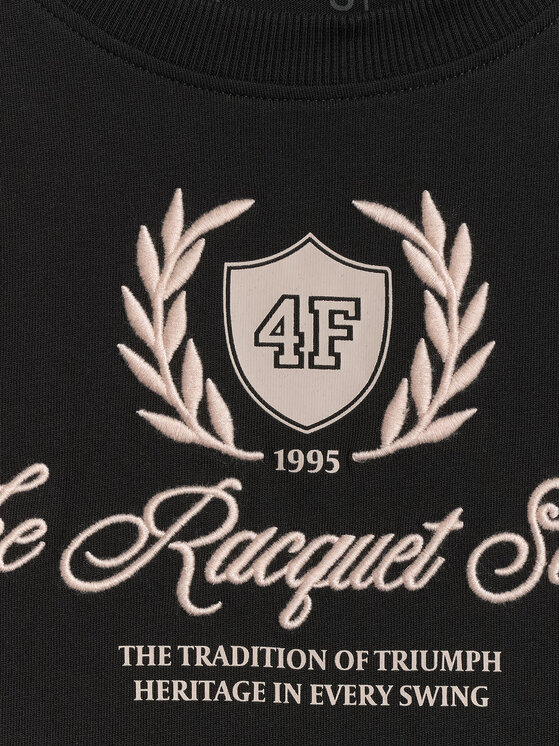 4F 4F T-Shirt SPORTS CLUB Czarny Boxy Fit