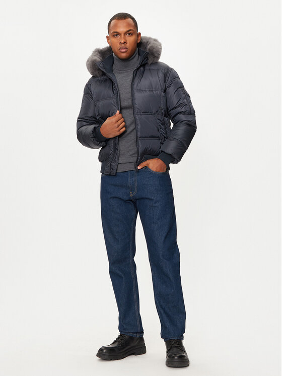 Bomboogie Bomboogie Μπουφάν πουπουλένιο JM603VTNIW3 Σκούρο μπλε Regular Fit