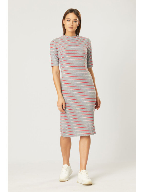 QUIOSQUE Sukienka codzienna, rozmiar 40, Szara, RIB TUBE DRESS 2