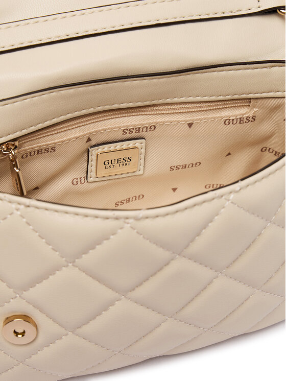 Guess Guess Дамска чанта Juliet Mini HWQG24 56740 Кремав