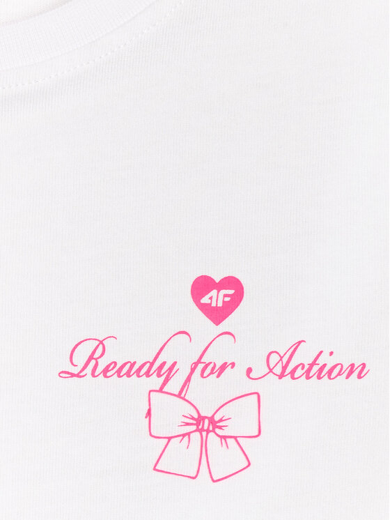 4F 4F T-Shirt BOW MOTION Biały Regular Fit