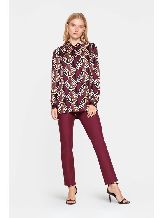 EMOI EMOI Koszula bordowa elegancka Bordowy Feminine Fit
