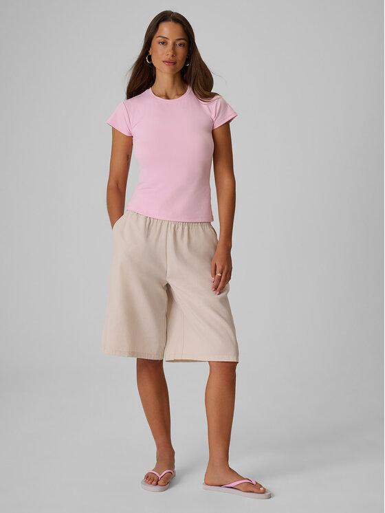 4F 4F Szorty materiałowe OCEANS KEEPERS Kremowy Loose Fit