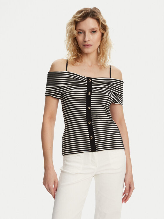 Morgan Blúzka 241-DROPEZ Čierna Slim Fit