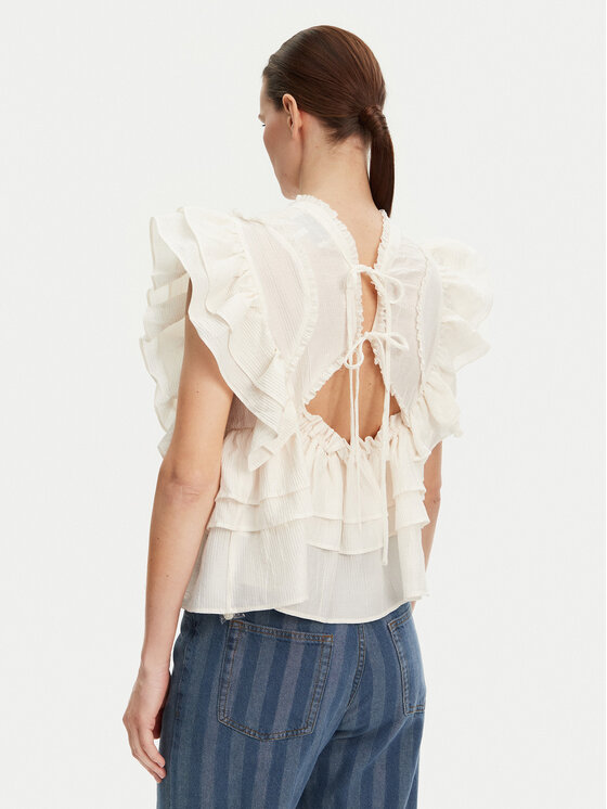 Munthe Munthe Bluse Fulton 251104325132 Écru Regular Fit